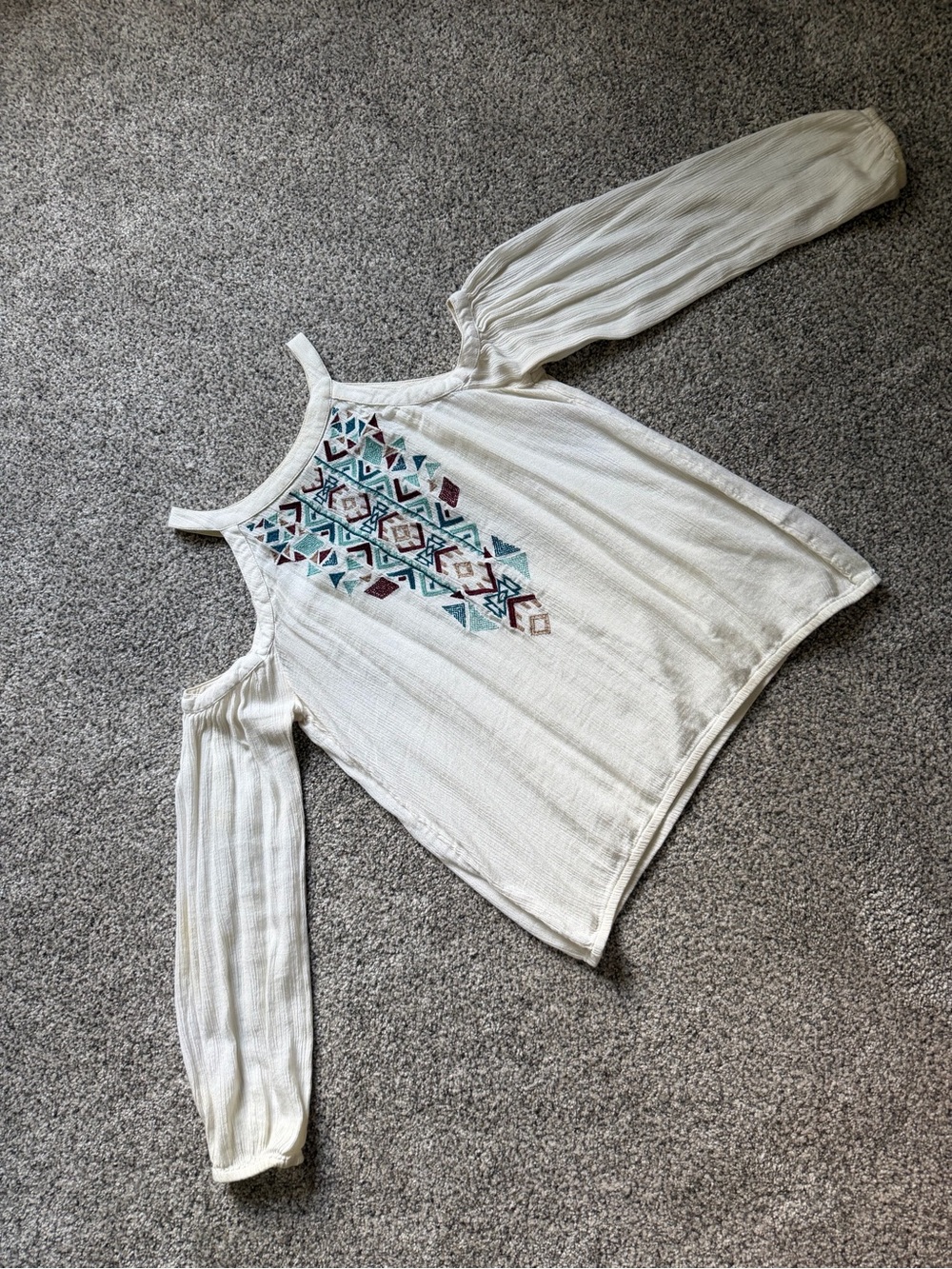 Hollister Cream Off Shoulder Top